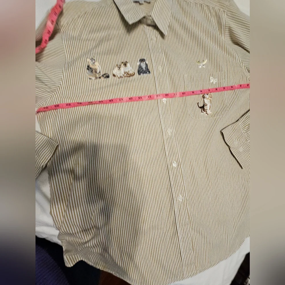 Vintage Las Olas Wearable Art W/ 7 Glitter Eyed Persian And Other Cats - Picture 8 of 16